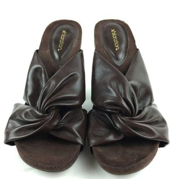 Xhilaration Heels Size 6.5 Strappy Funky Chunky - Picture 2 of 8